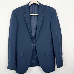 Alain Dupetit Mens Suit Jacket Blazer Size 34S Professional Wedding Navy Blue